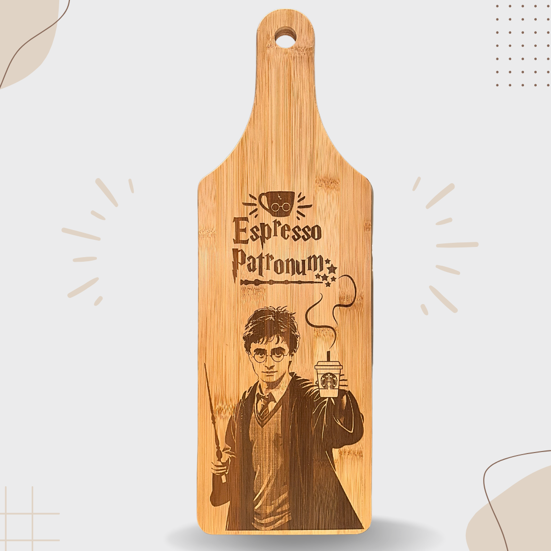 Harry Potter – "Espresso Patronum". Bamboo Cutting Board