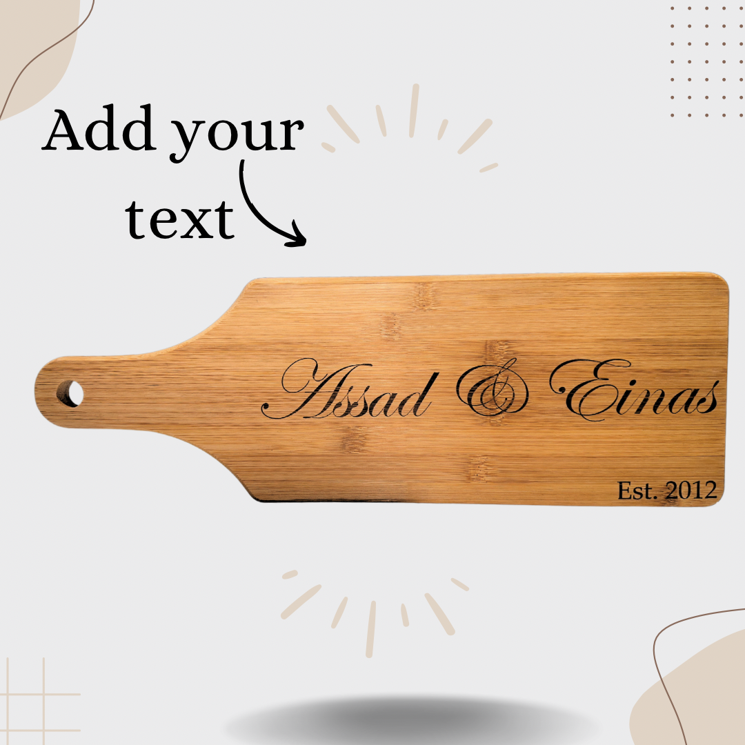 Personalized Bamboo Cutting Board with Custom Name Engraving