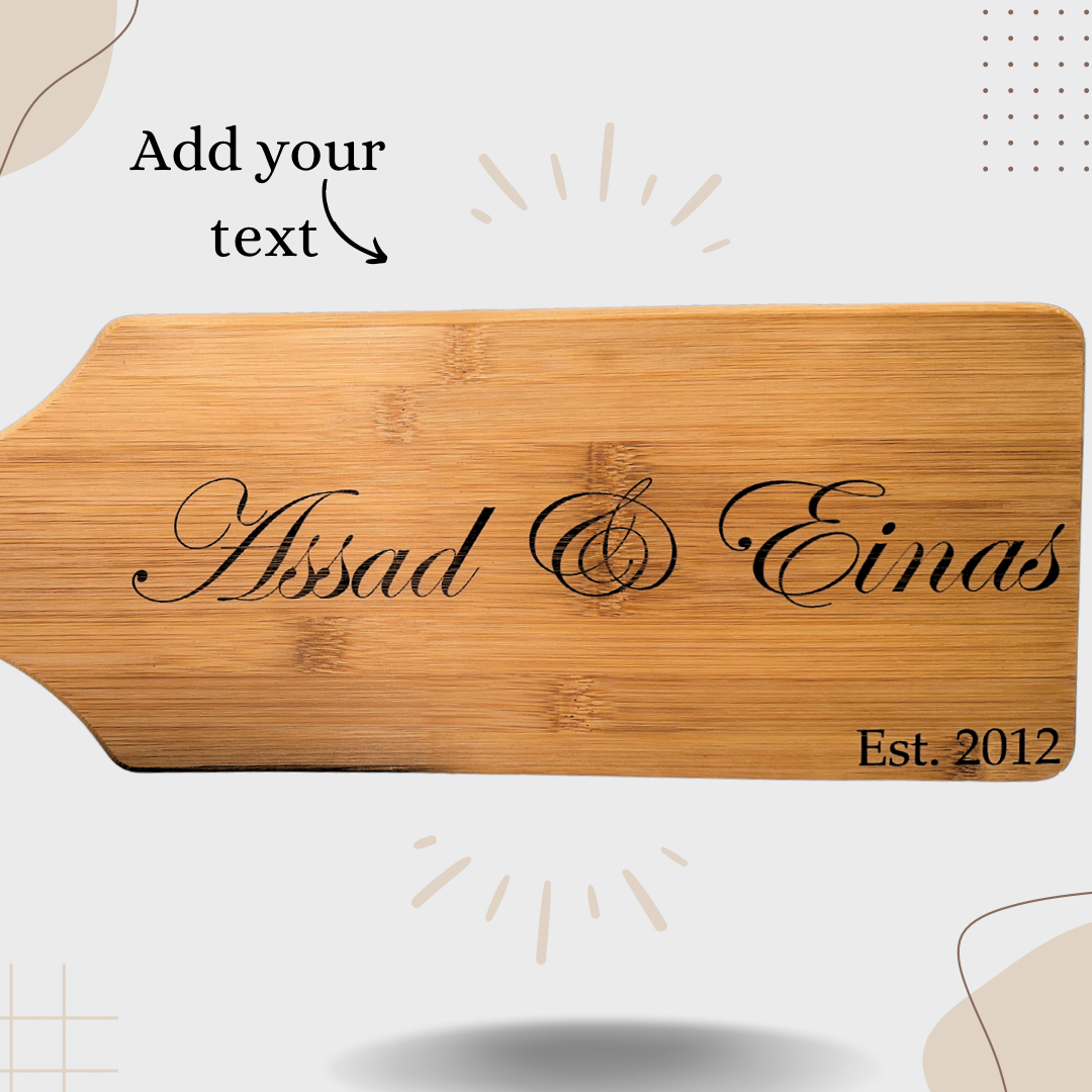 Personalized Bamboo Cutting Board with Custom Name Engraving