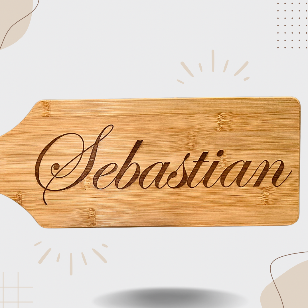 Personalized Bamboo Cutting Board with Custom Name Engraving