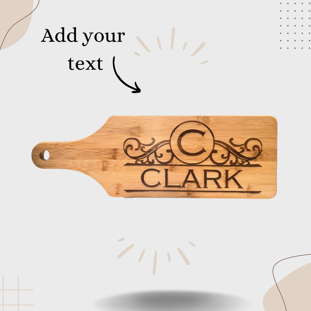 Personalized Family Name Monogram Cutting Board