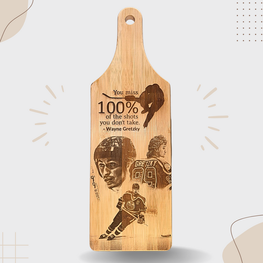 Wayne Gretzky – "You Miss 100% of the Shots You Don't Take". Bamboo Cutting Board