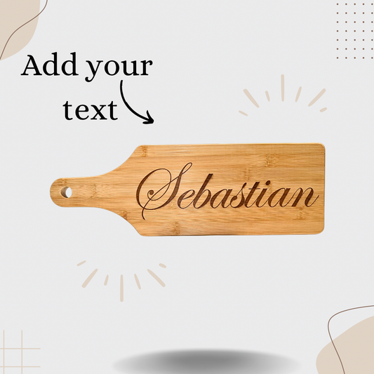 Personalized Bamboo Cutting Board with Custom Name Engraving