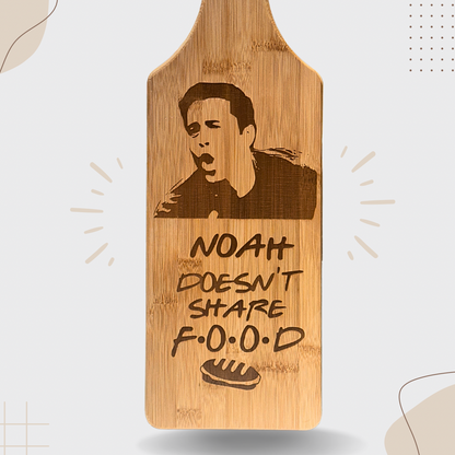 Personalized Bamboo Cutting Board with your Name instead of Joey Doesn’t Share food.