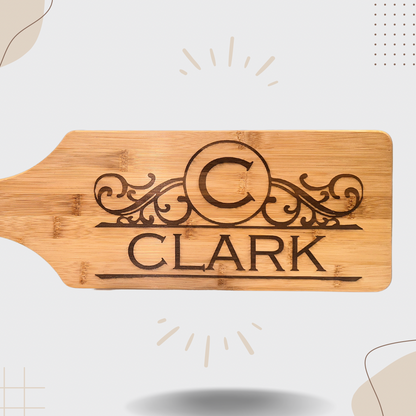 Personalized Family Name Monogram Cutting Board