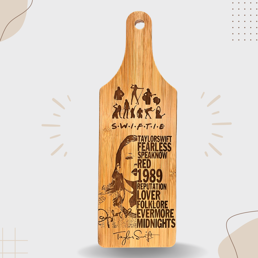 Taylor Swift Album Cover Laser-Engraved Cutting Board – The Perfect Gift for Swifties
