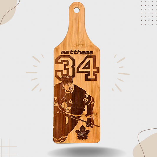 Auston Matthews Toronto Maple Leafs Bamboo Cutting Board