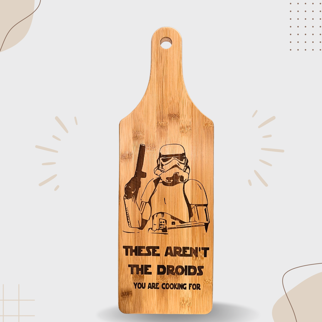 Star Wars Bamboo Cutting Board – Droids Edition