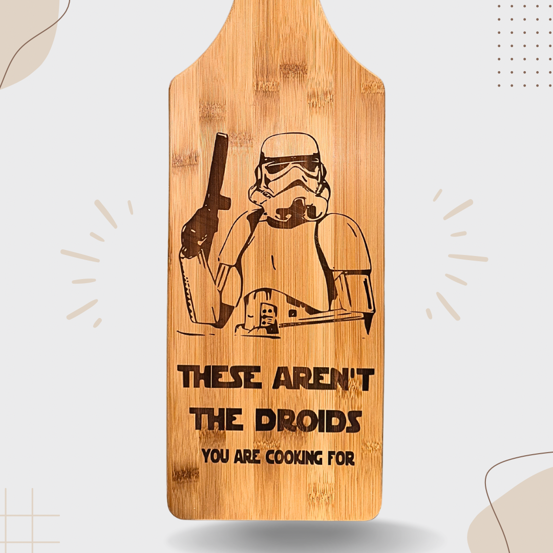 Star Wars Bamboo Cutting Board – Droids Edition