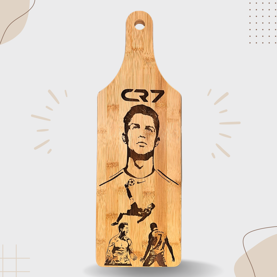 CR7 Bamboo Cutting Board - Ronaldo Tribute