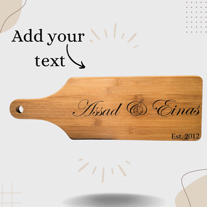 Personalized Bamboo Cutting Board with Custom Name Engraving