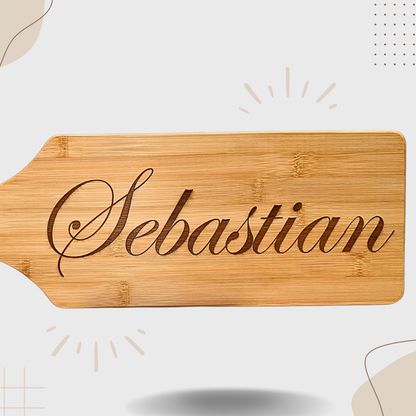 Personalized Bamboo Cutting Board with Custom Name Engraving